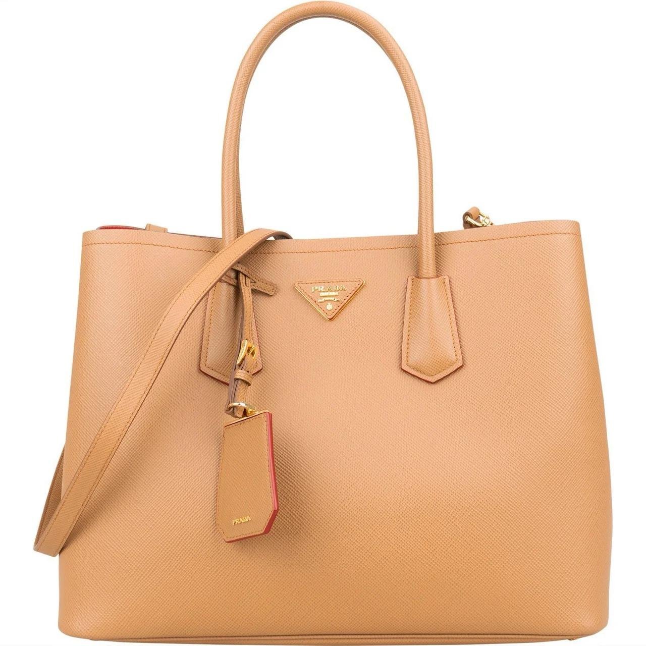 Double leather crossbody bag
