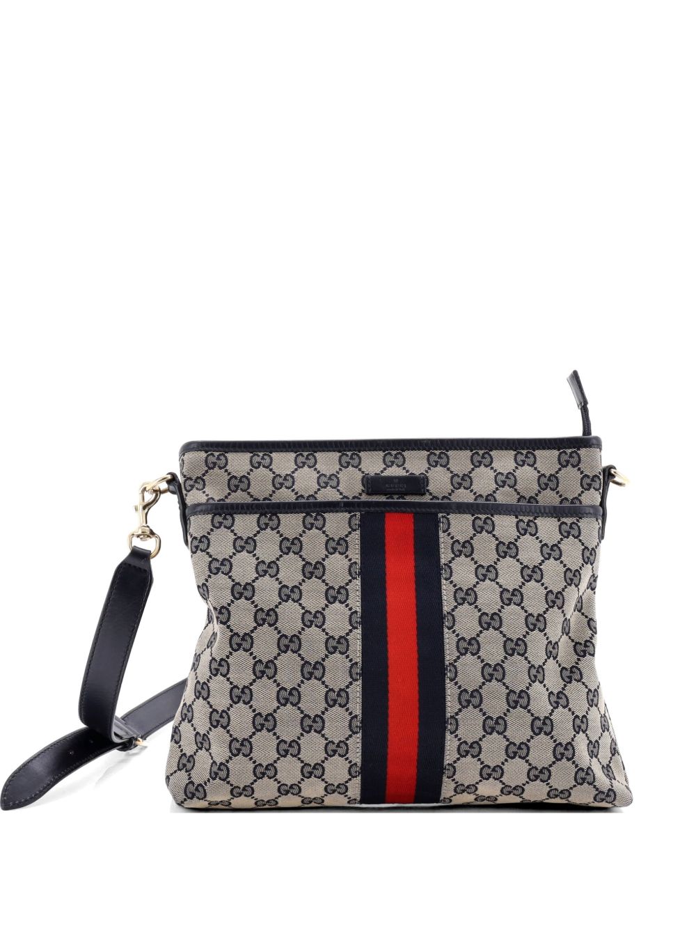 Front Pocket Web Messenger GG Canvas Small crossbody bag