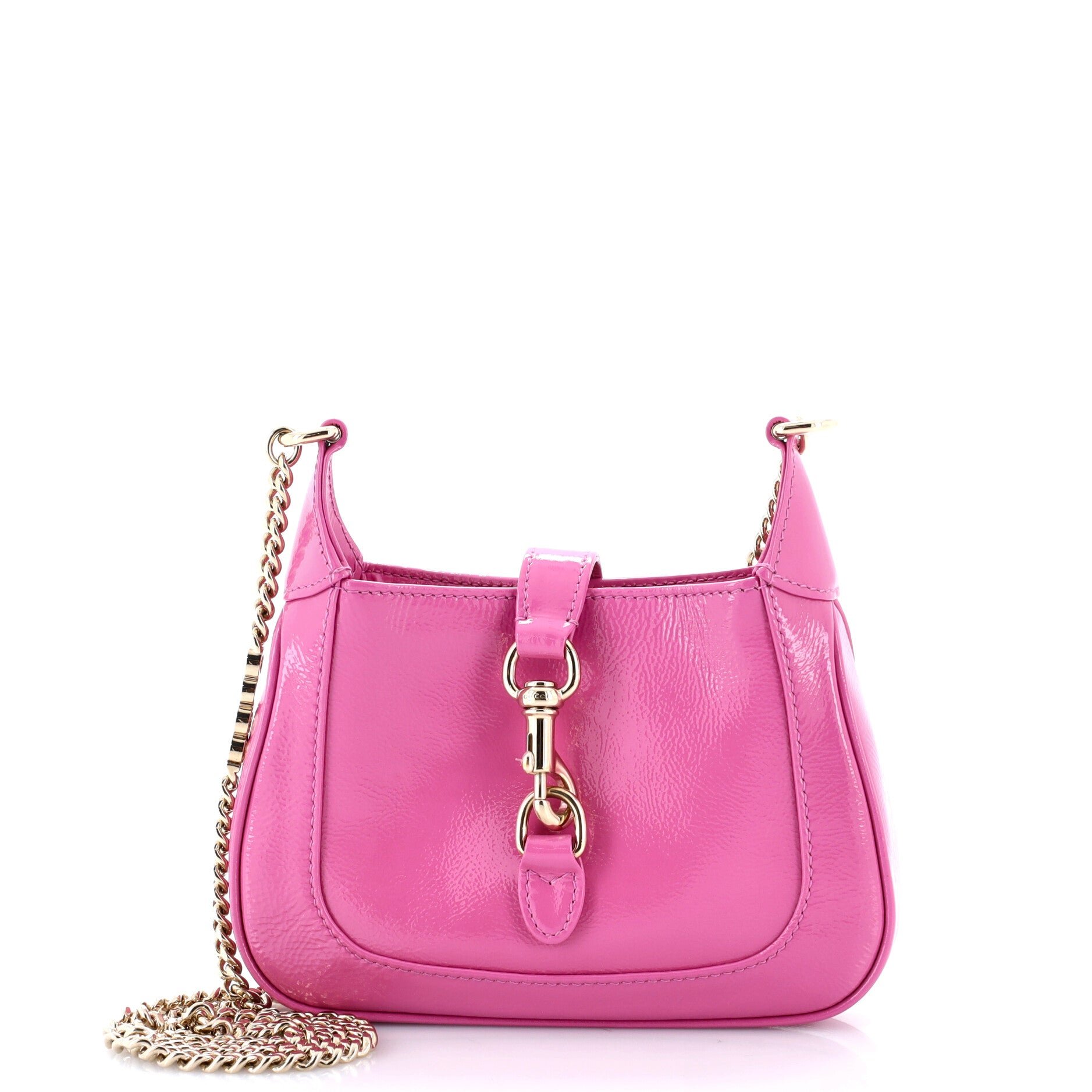 Jackie Notte Chain Hobo Patent Mini