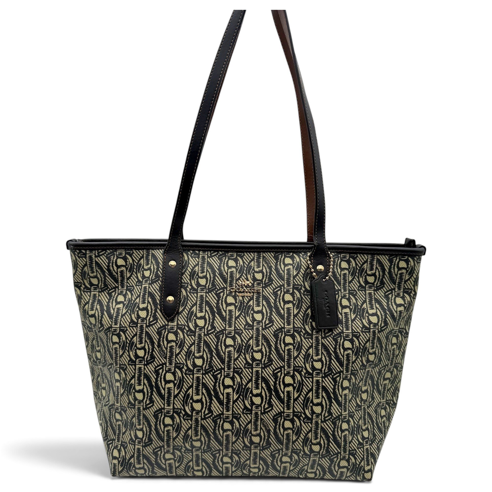 CITY ZIP TOTE leather tote