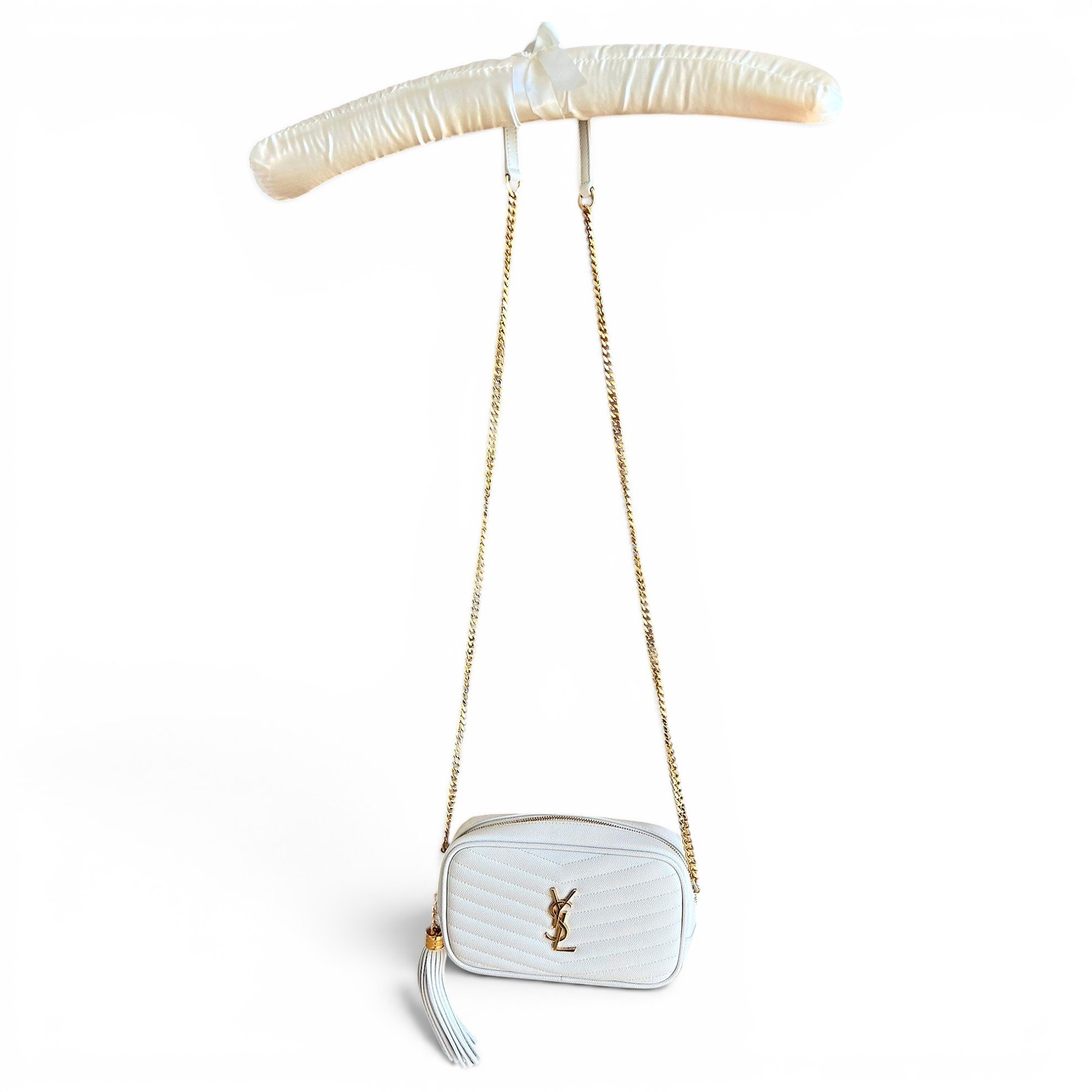 Camera Lou leather crossbody bag