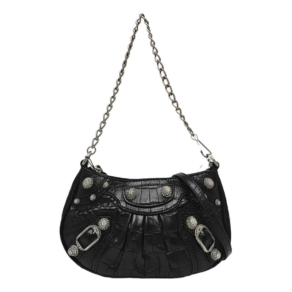 Cable leather mini bag