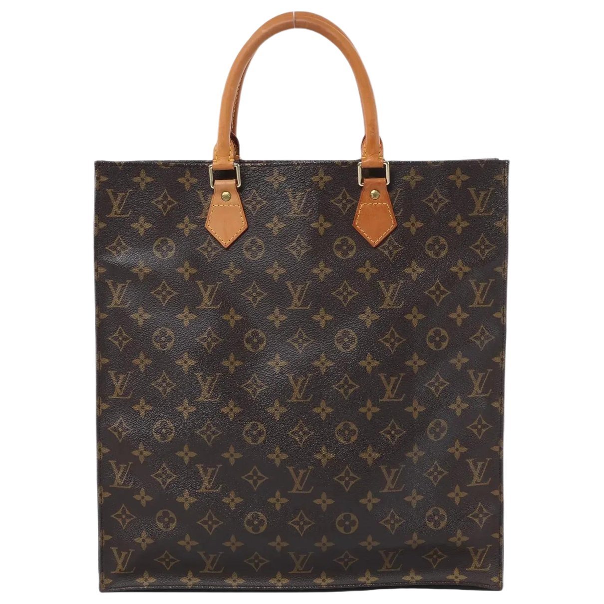 Plat leather handbag