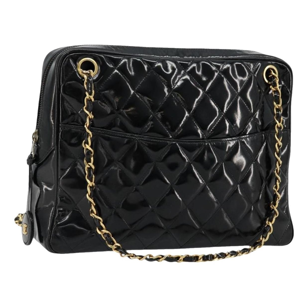 Patent leather handbag
