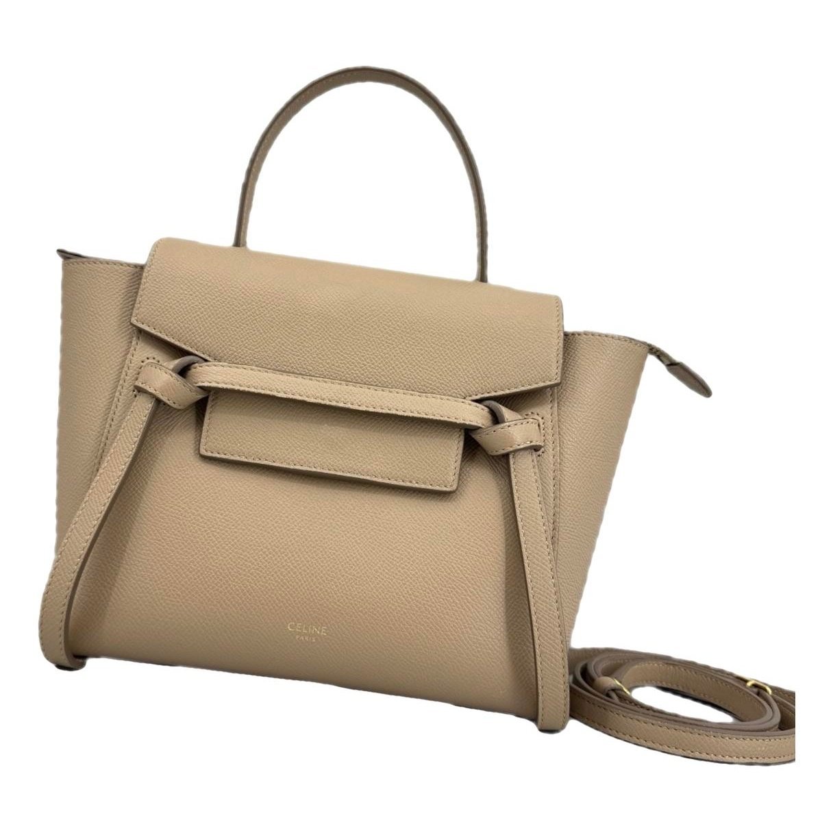 Belt leather handbag