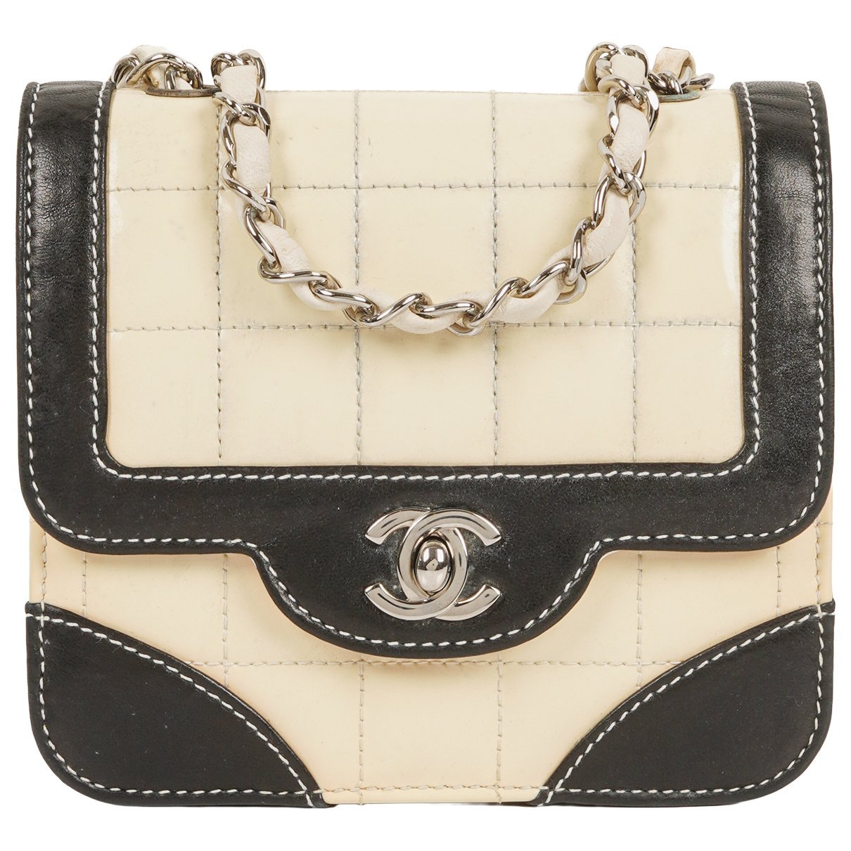East West Chocolate Bar patent leather handbag