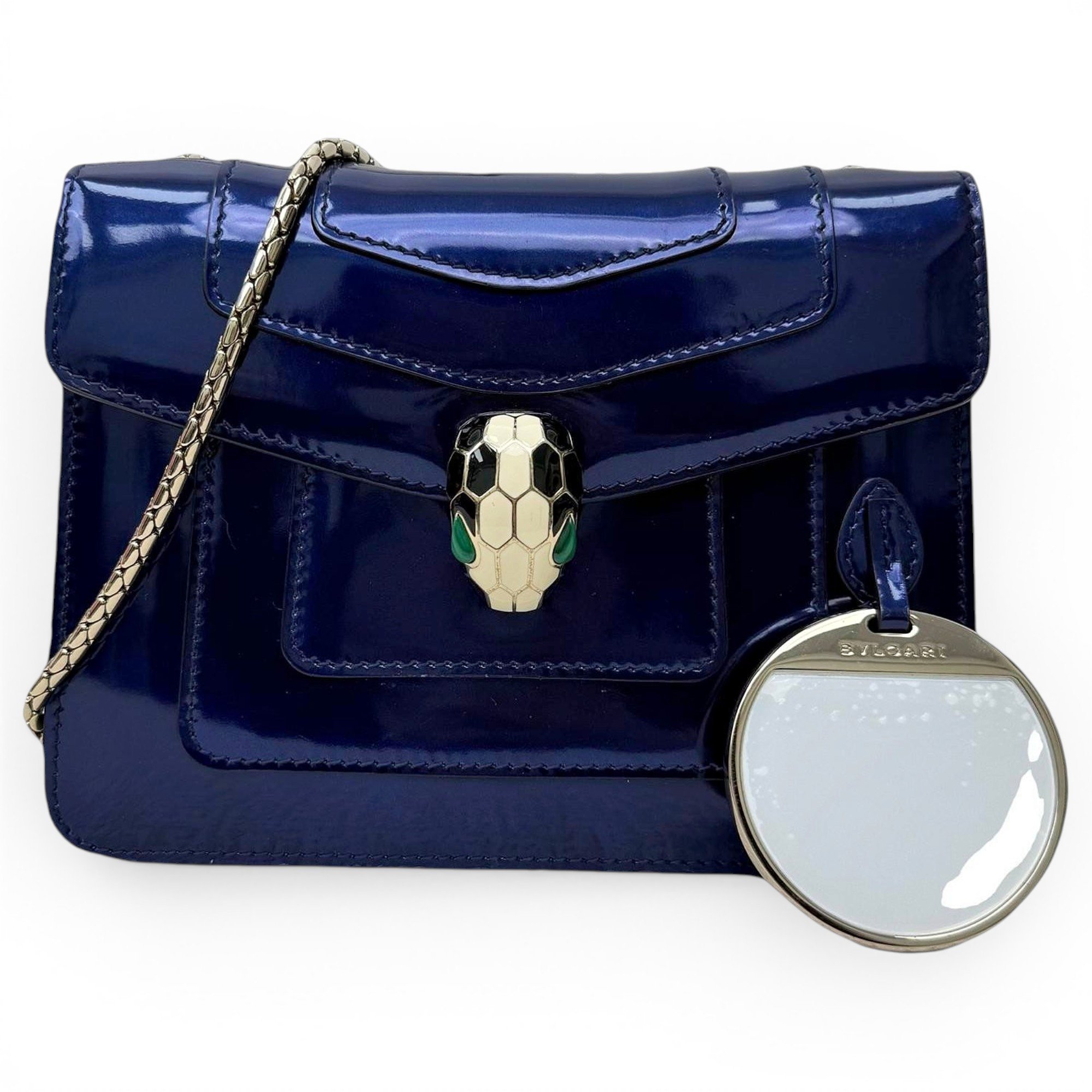 Serpenti patent leather handbag
