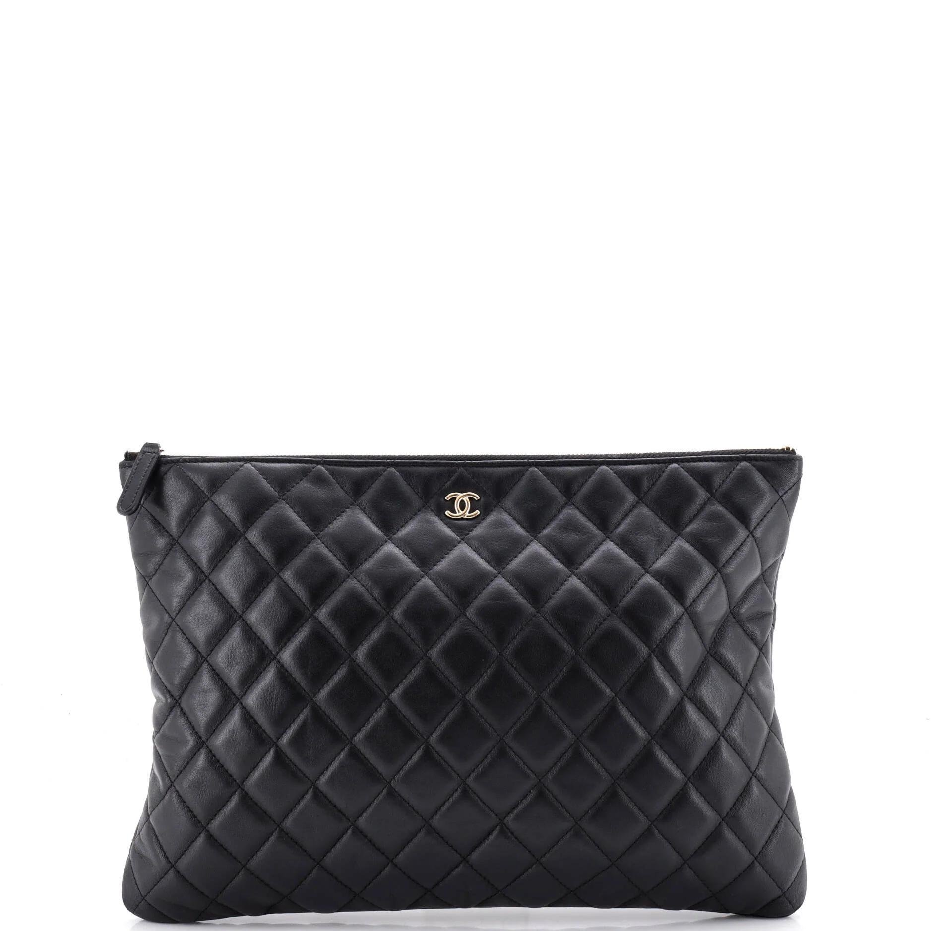 Leather clutch bag