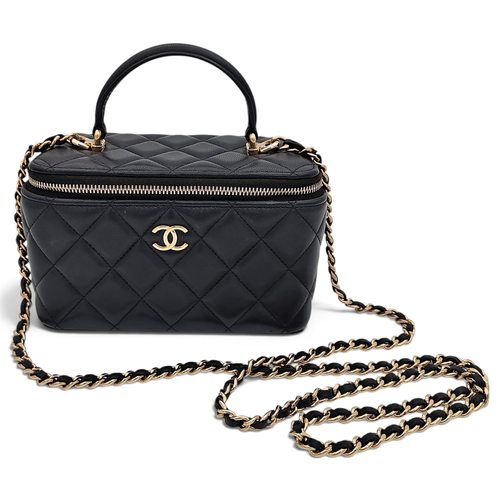 Trendy CC Vanity leather handbag