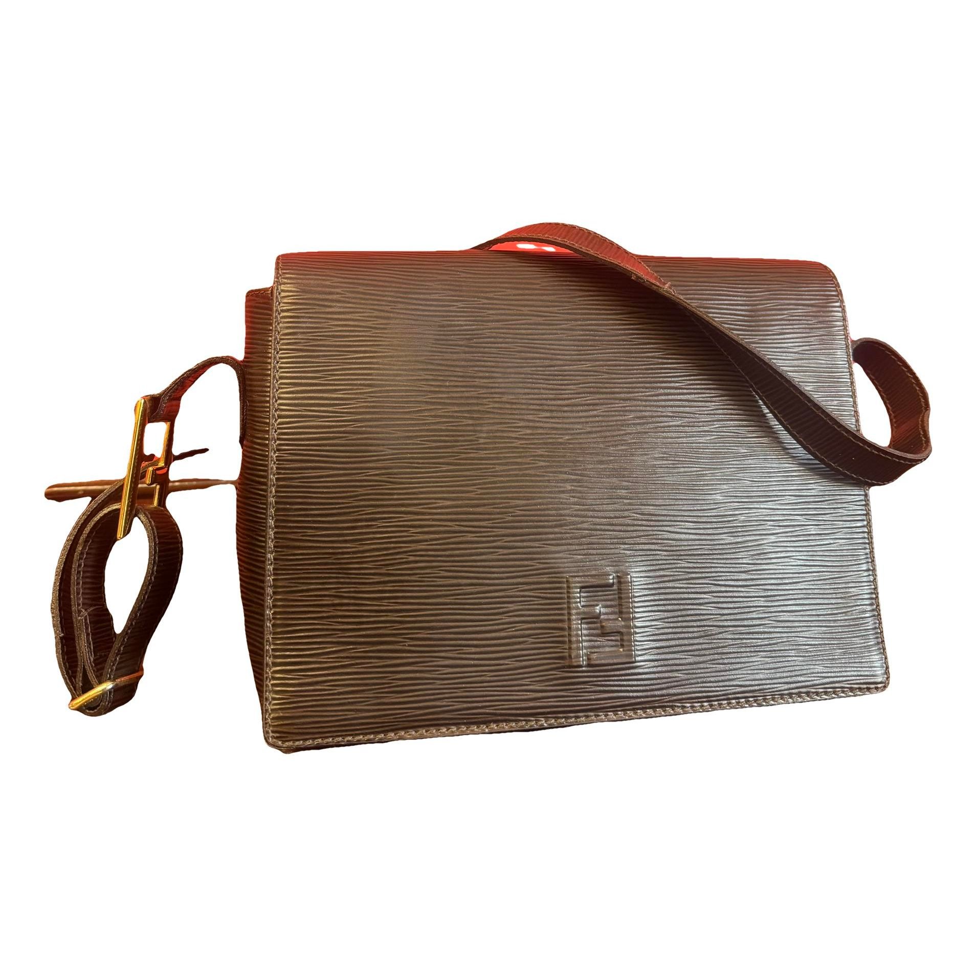 Leather clutch bag