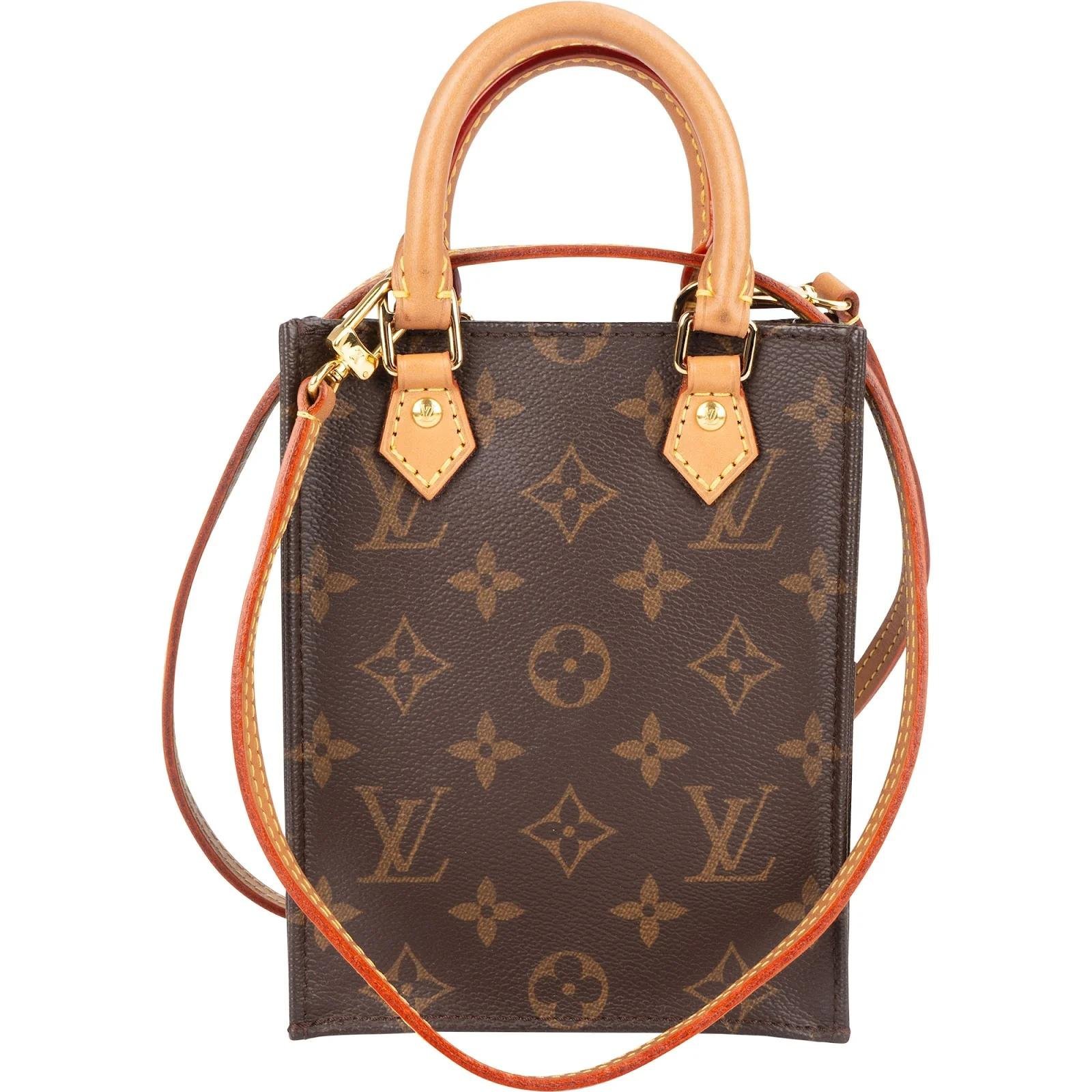 Plat leather handbag