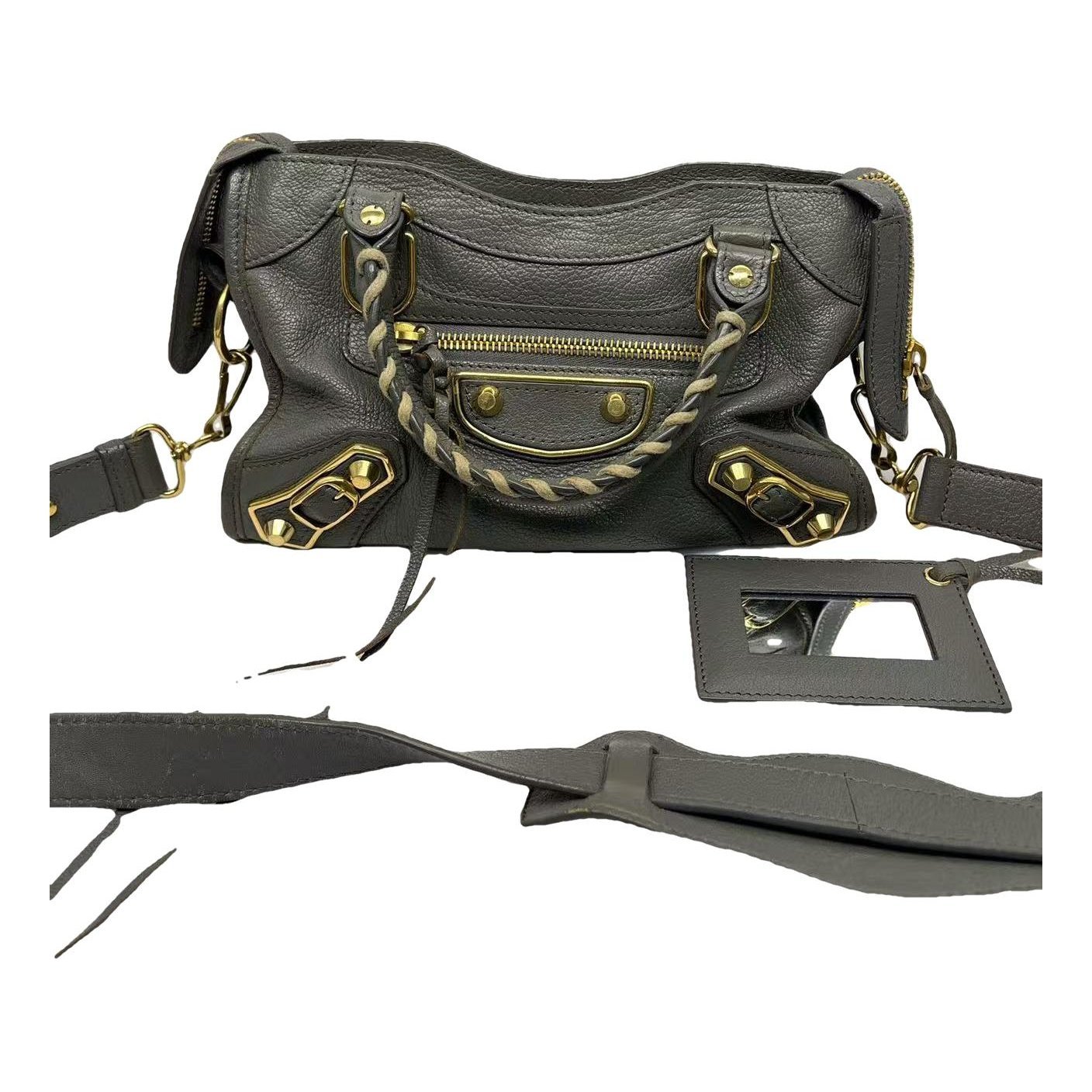 City leather handbag