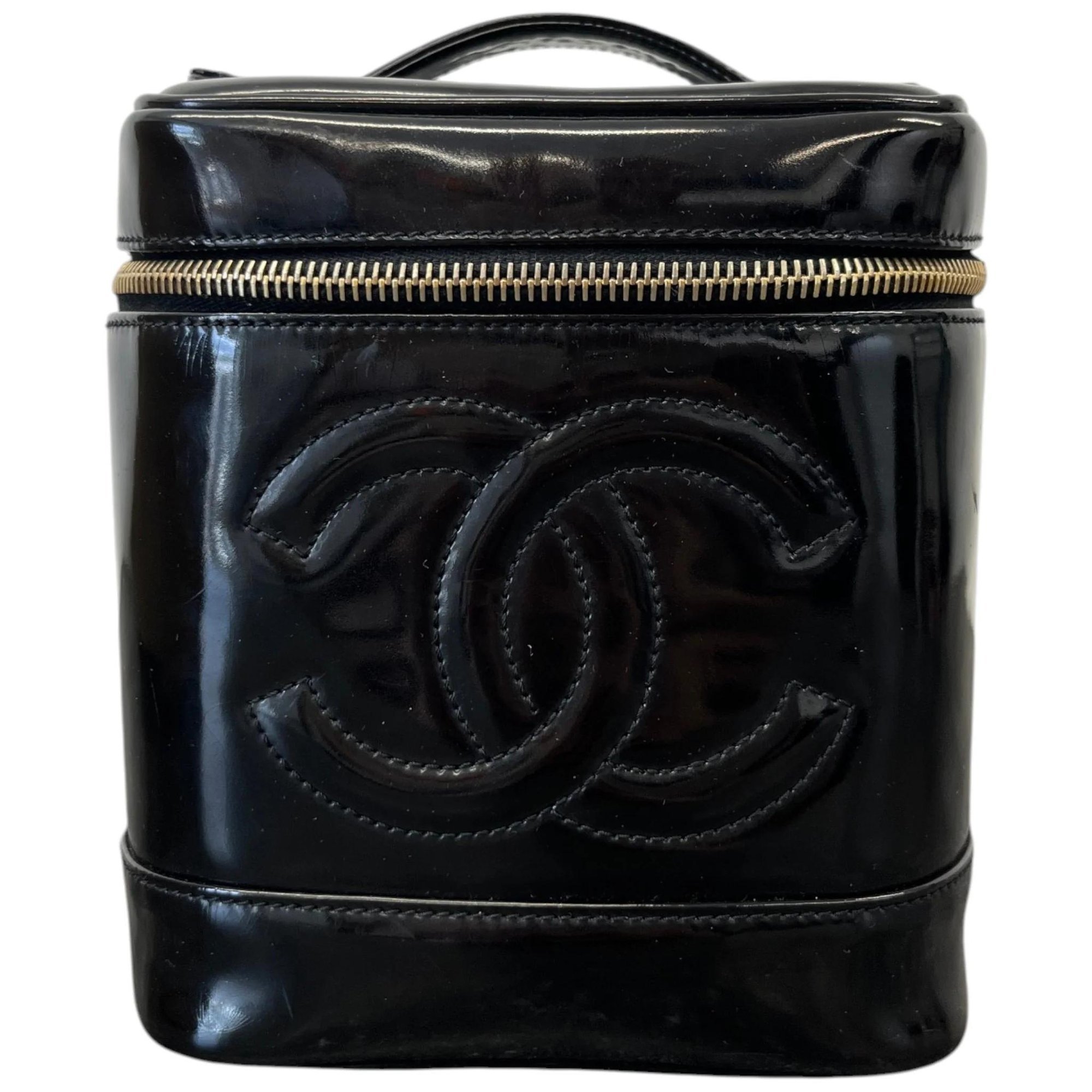 Patent leather handbag