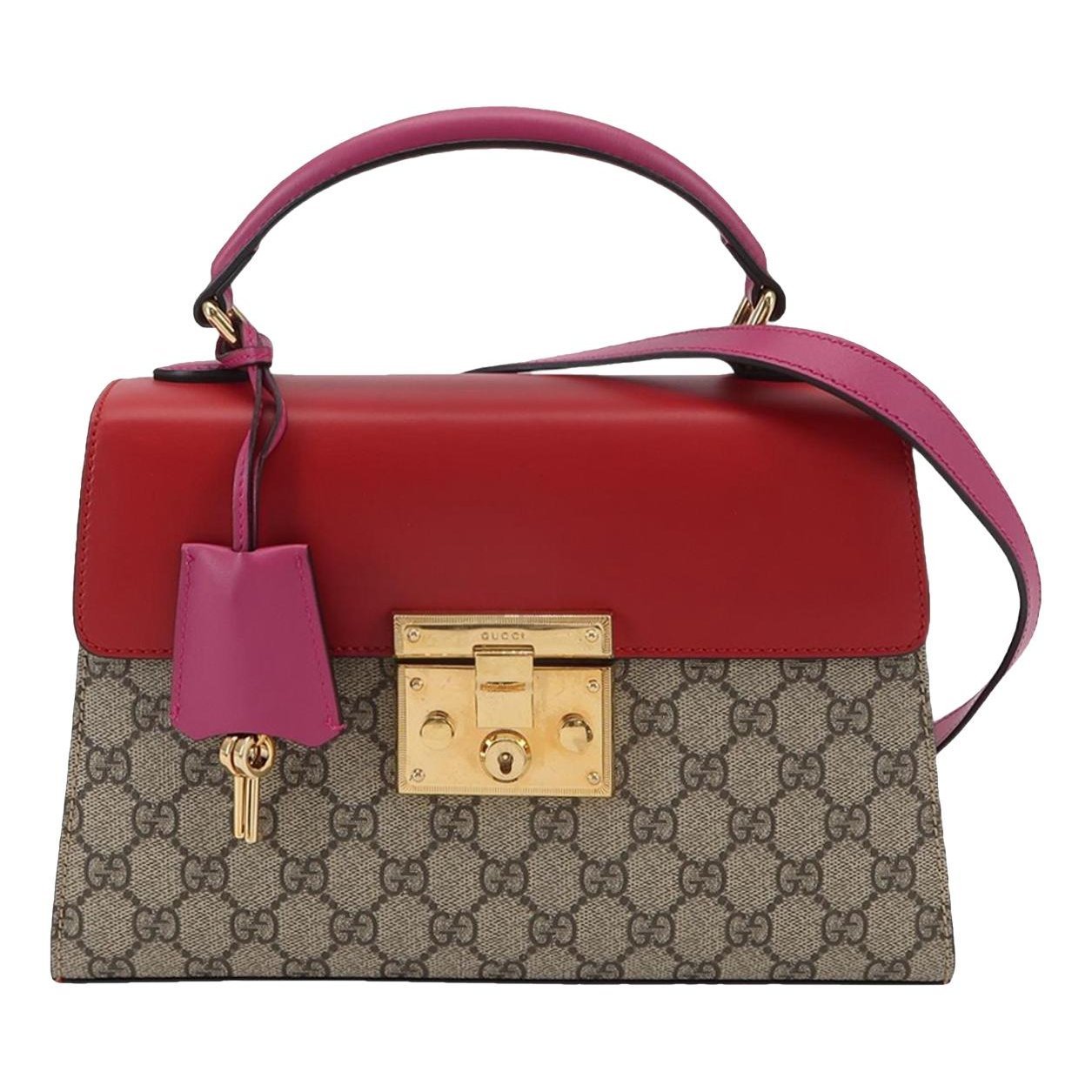 Padlock leather handbag