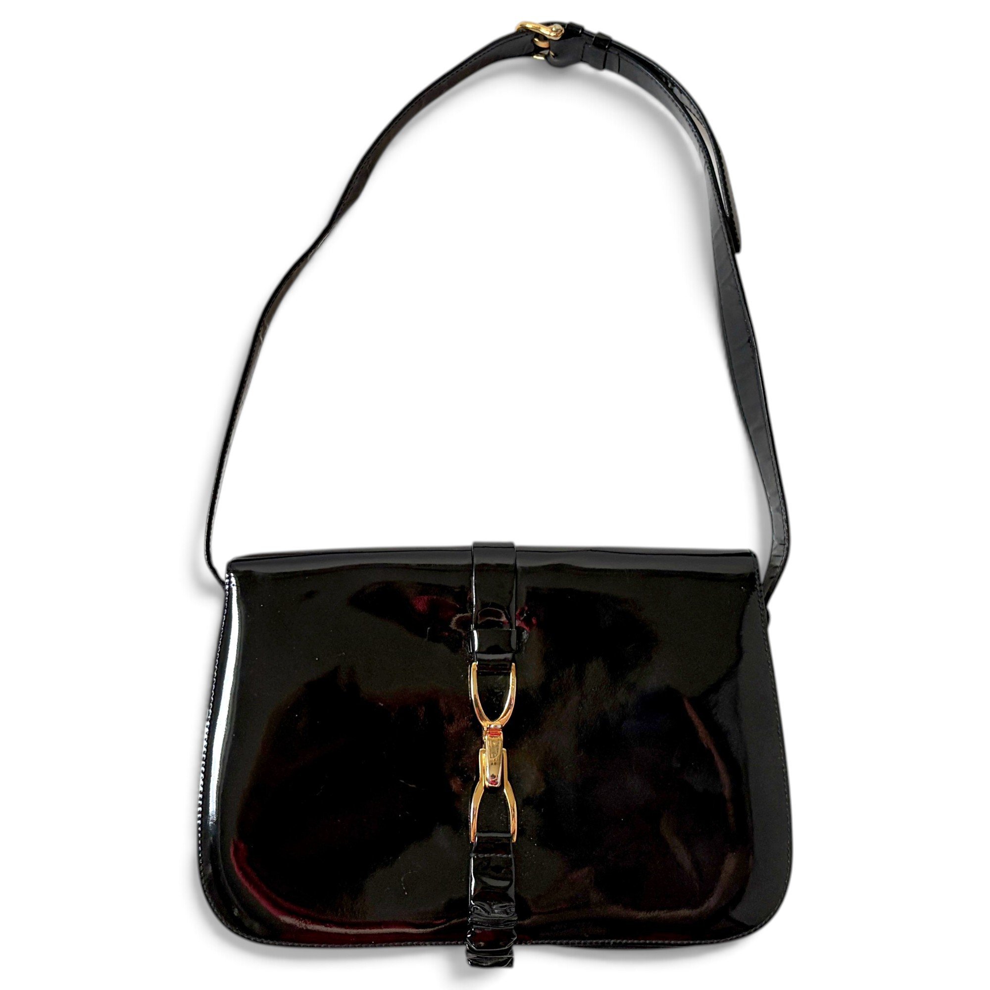 Patent leather handbag