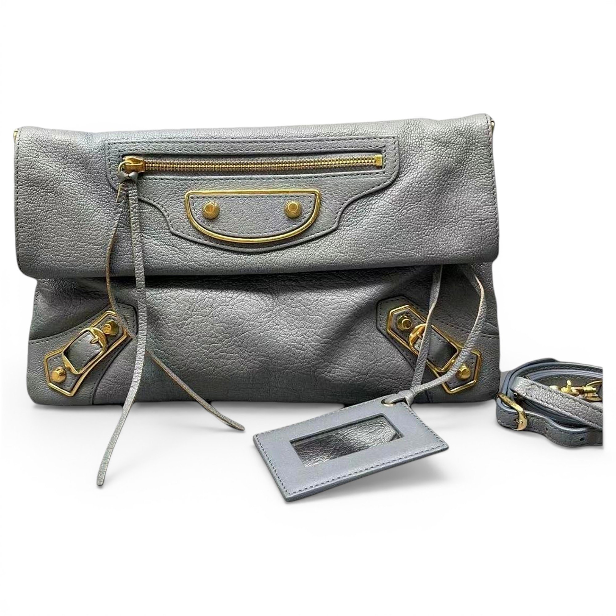 City leather handbag