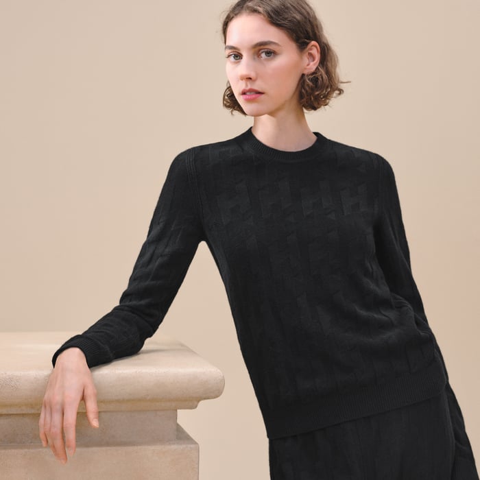 Noir "H" Long-sleeve Sweater