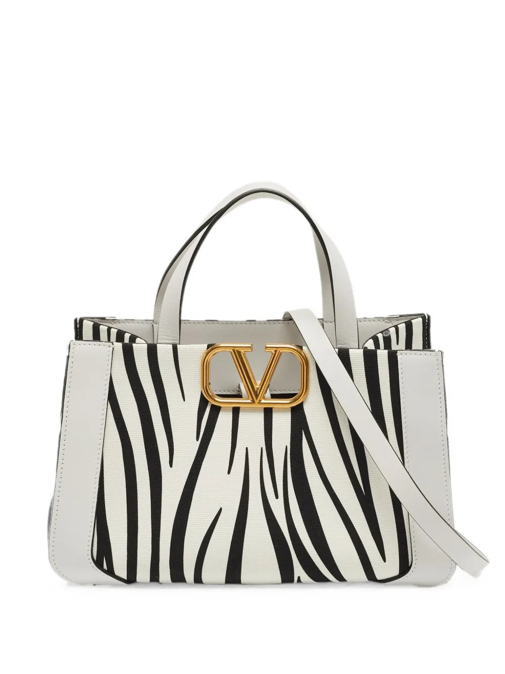 Valentino Garavani VLogo zebra-print tote bag