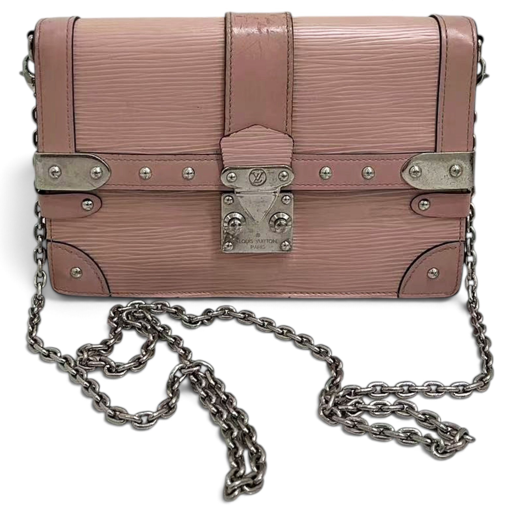 Pochette Trunk leather handbag
