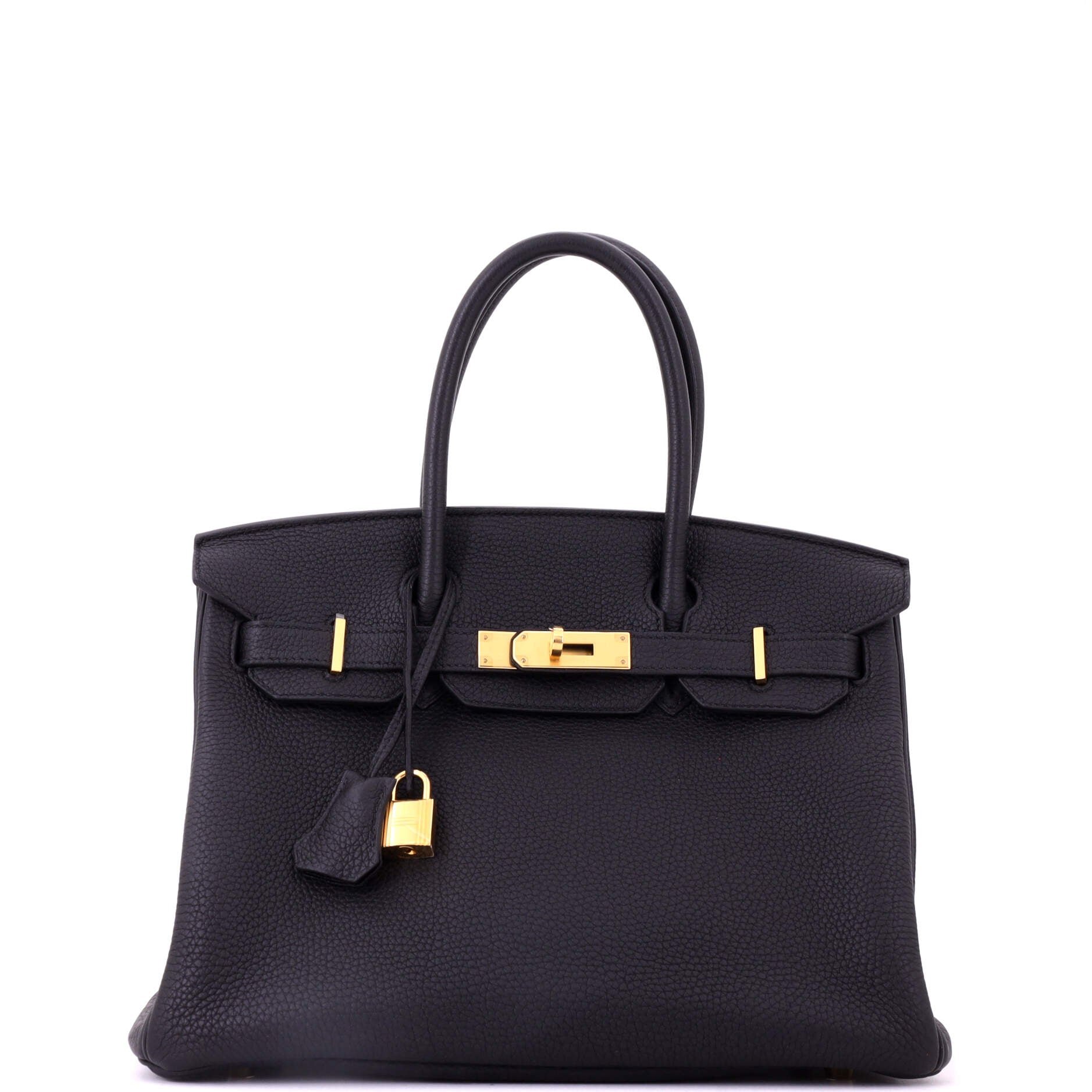 Birkin Handbag Noir Togo with Gold Hardware 30