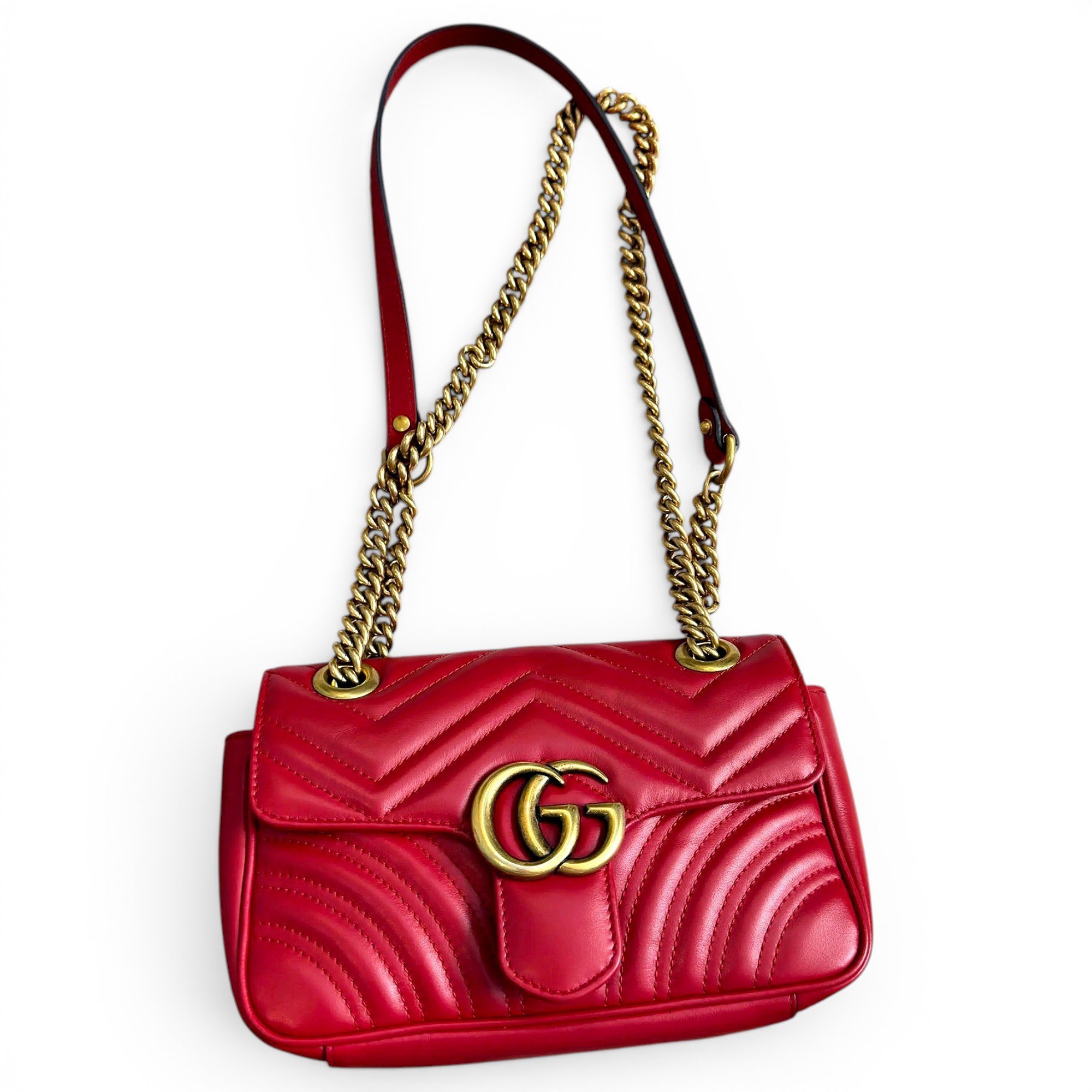 GG Marmont Flap leather crossbody bag
