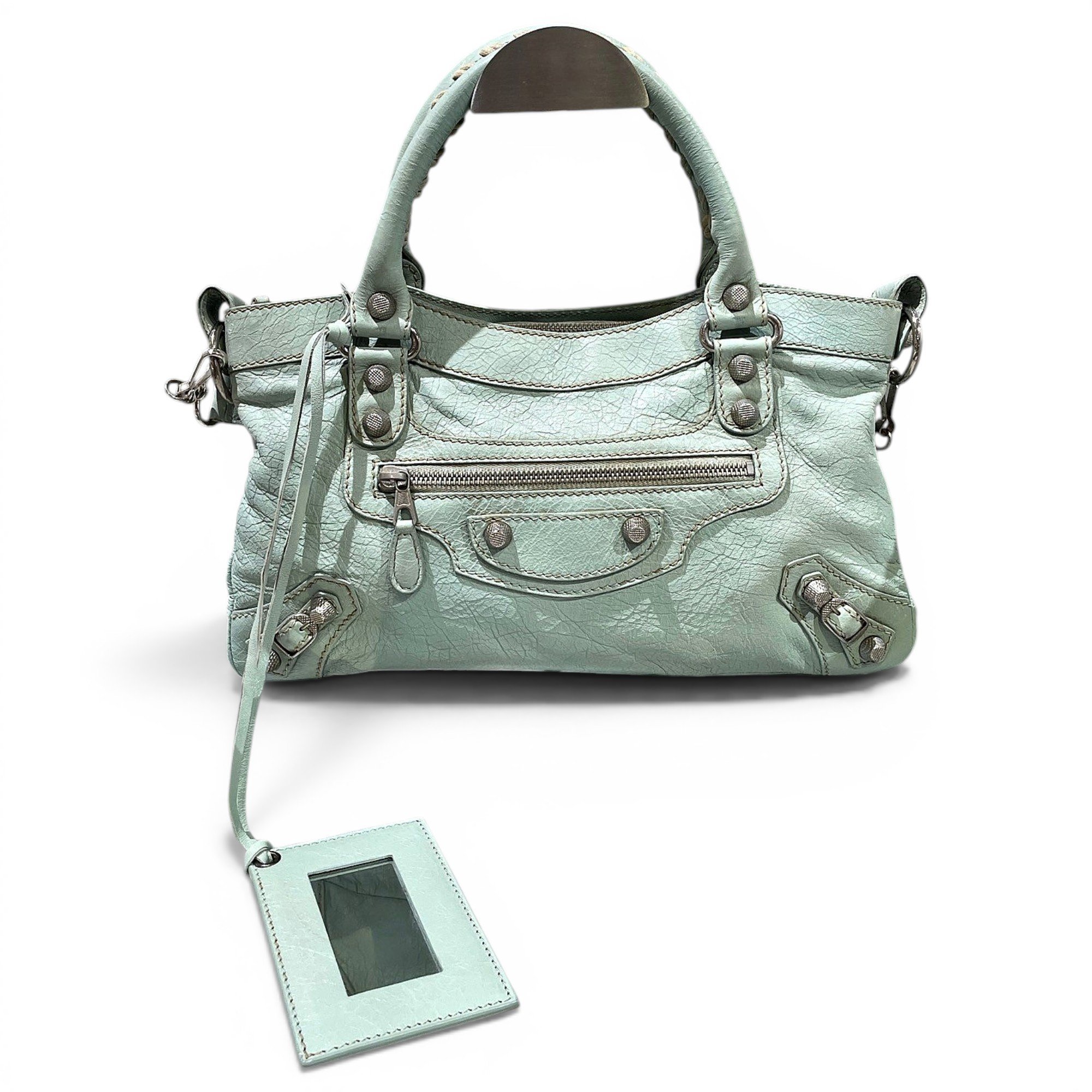 City leather handbag