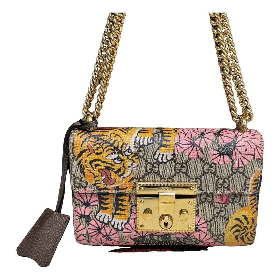 Padlock leather handbag
