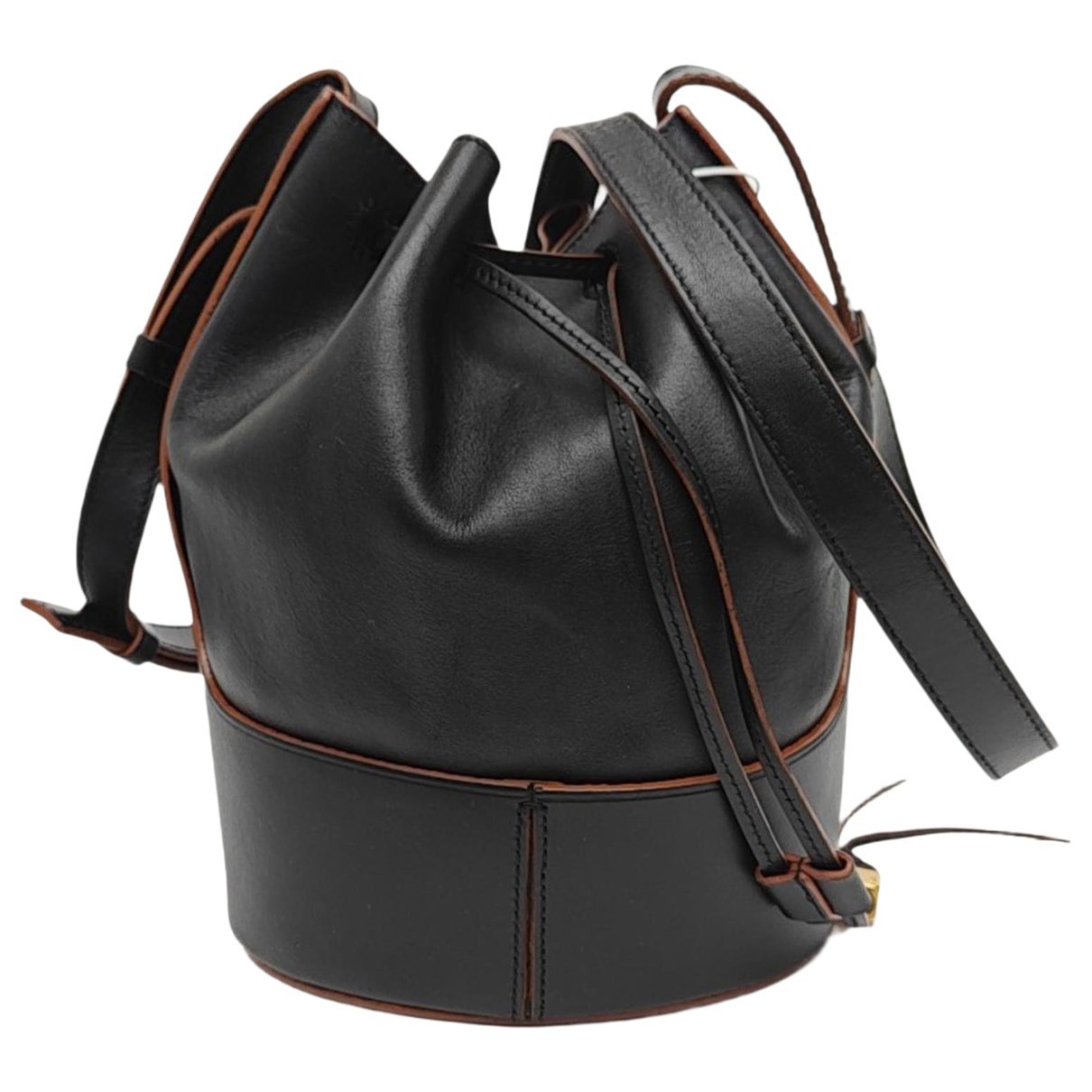 Balloon leather handbag