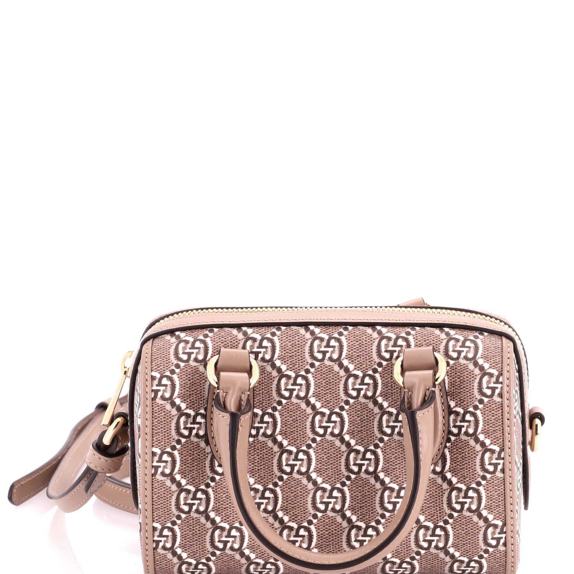 Ophidia Convertible Top Handle Bag GG Shadow Coated Canvas Super Mini