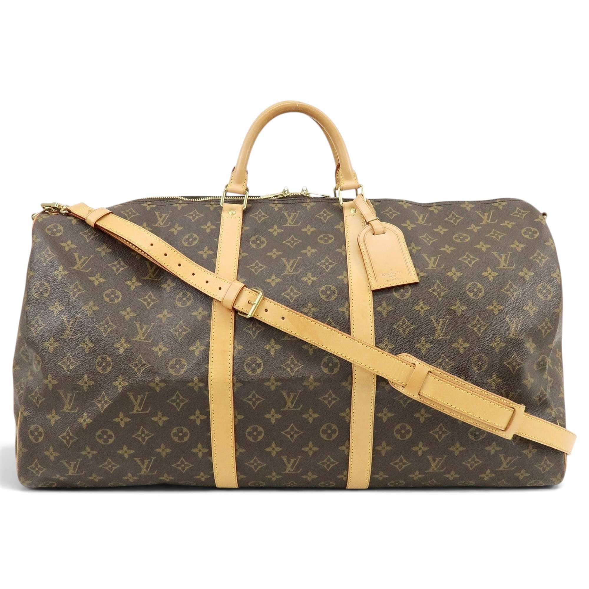 Keepall leather travel bag