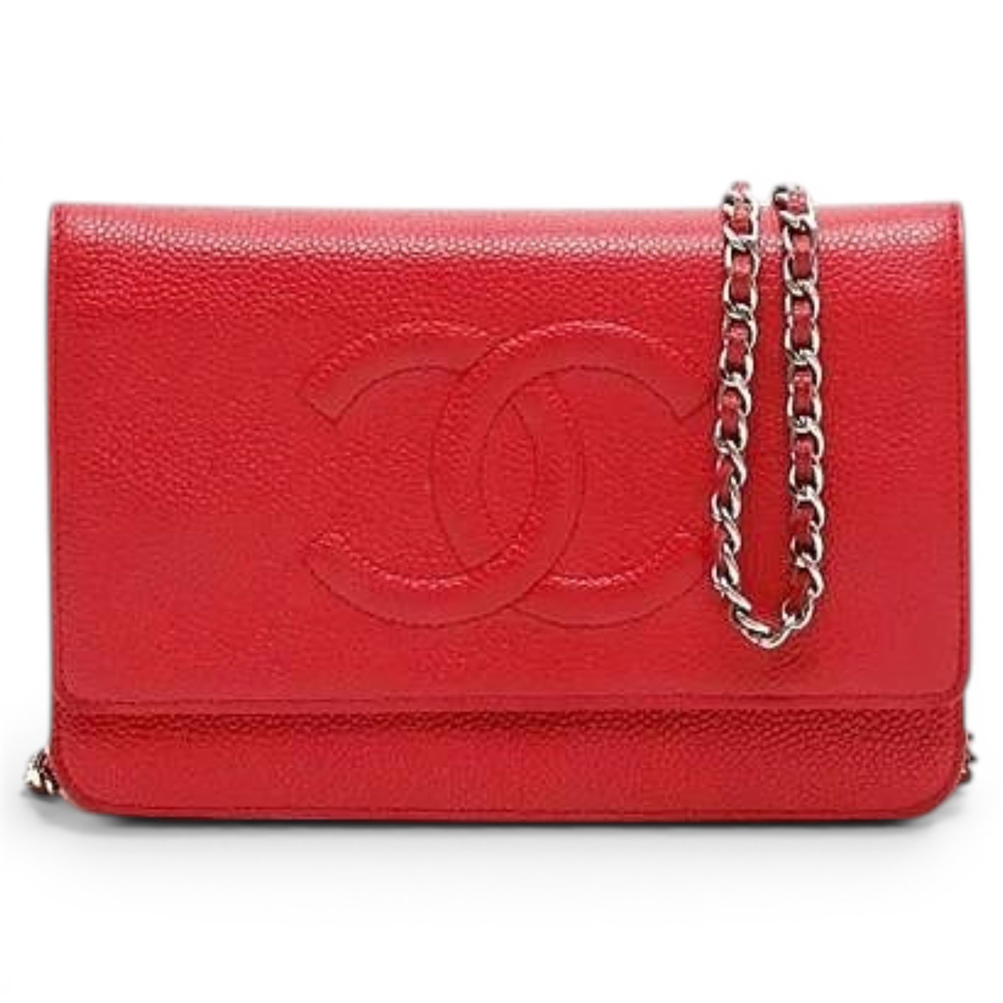 Wallet On Chain leather crossbody bag