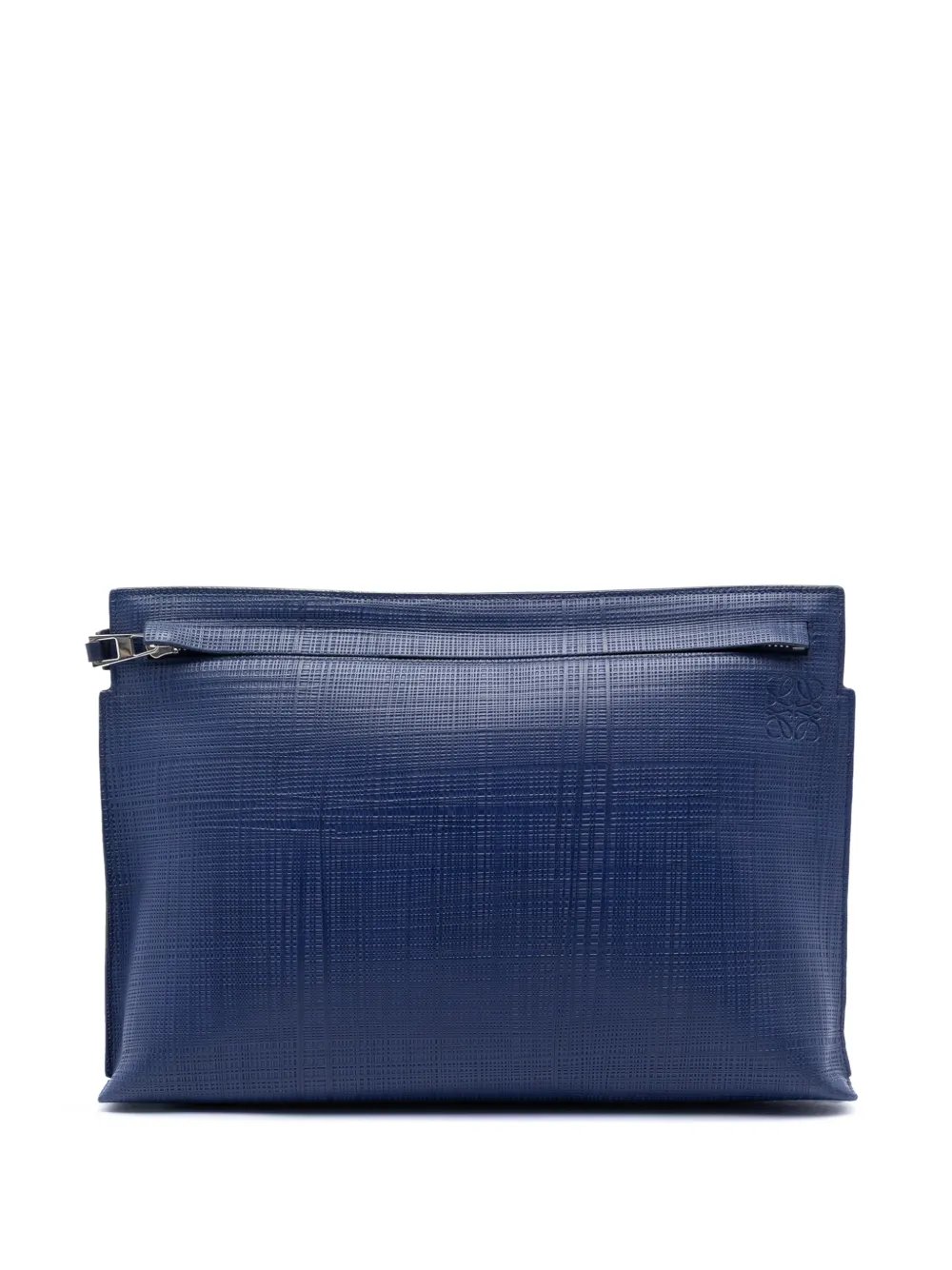 2017 Large Linen Embossed Calfskin Anagram T Pouch clutch bag