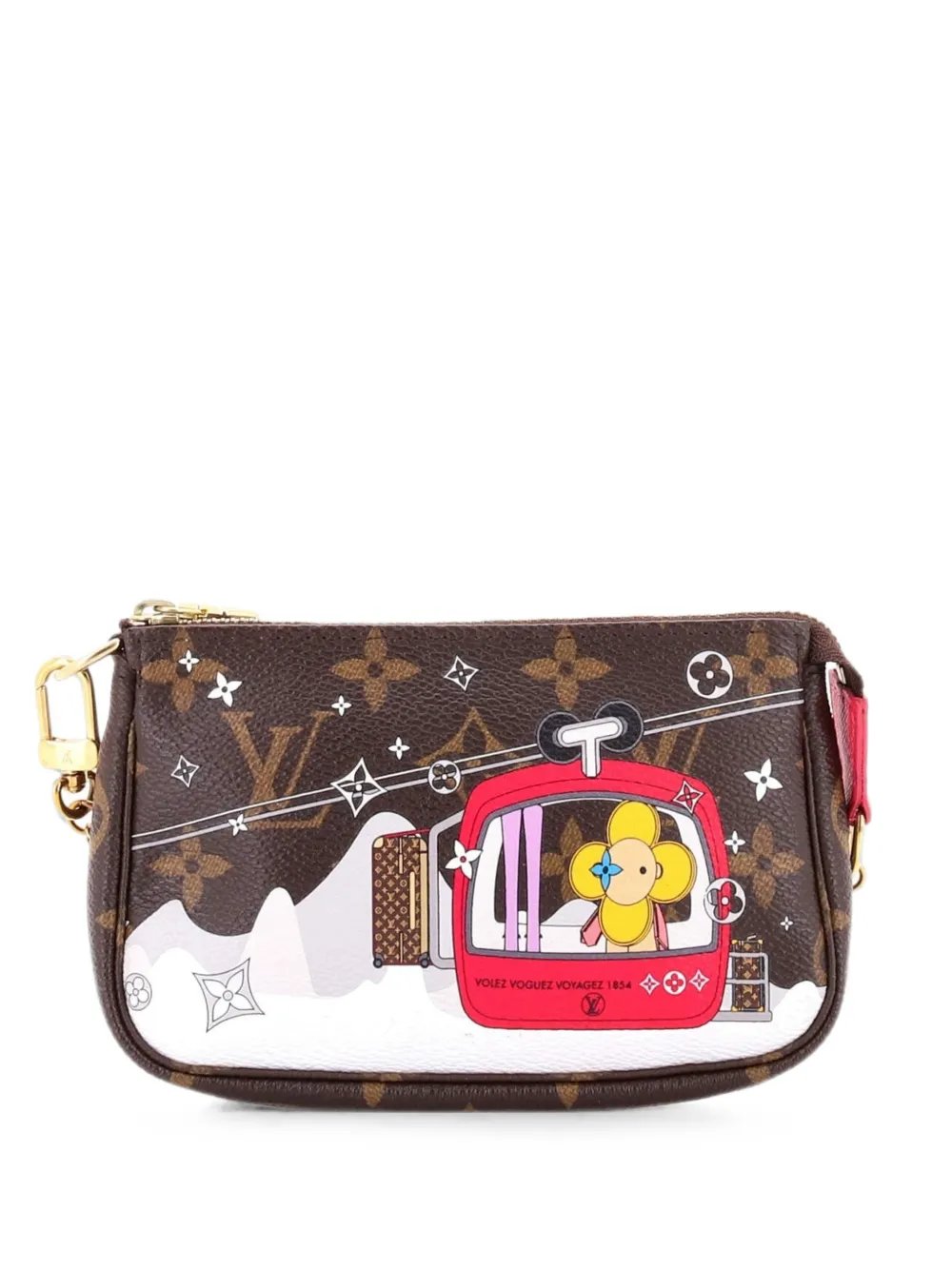 Pochette Accessoires Limited Edition Vivienne Xmas Monogram Canvas Mini clutch bag
