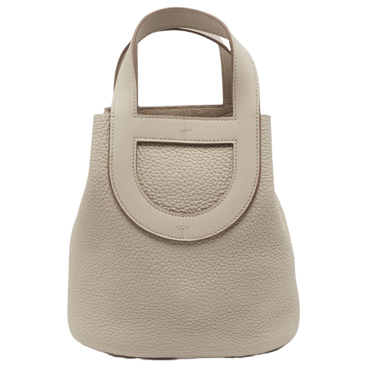 Hermes In The Loop Handbag Beton Clemence Leather