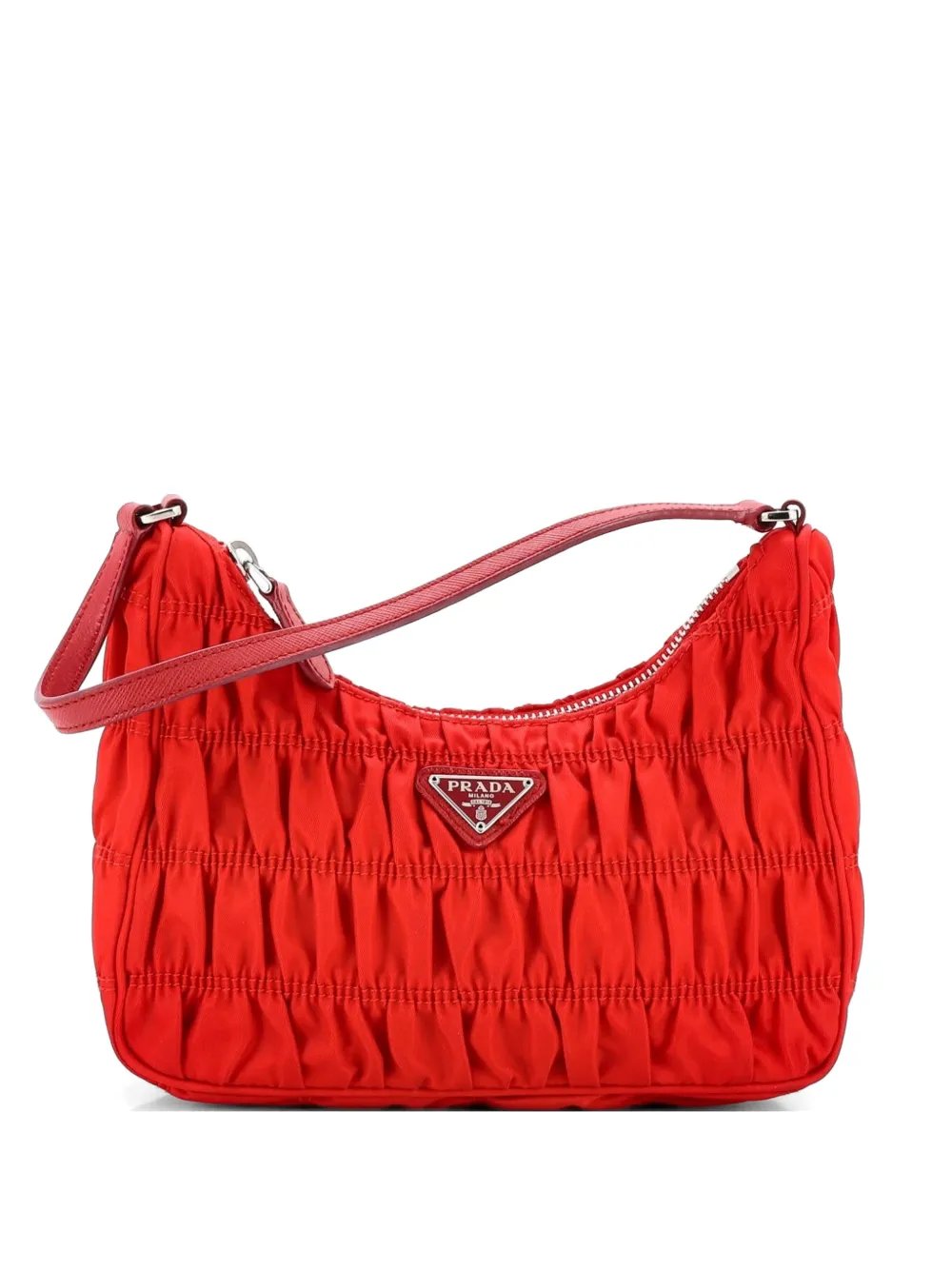 Tessuto Gaufre with Saffiano Mini hobo bag