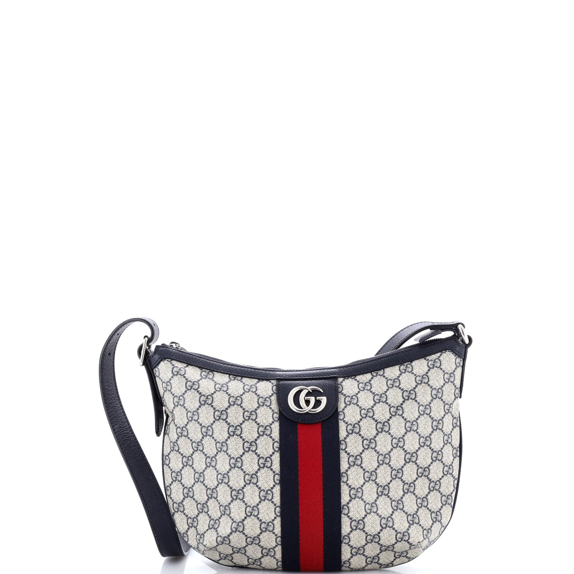 Ophidia Half Moon Hobo GG Coated Canvas Small
