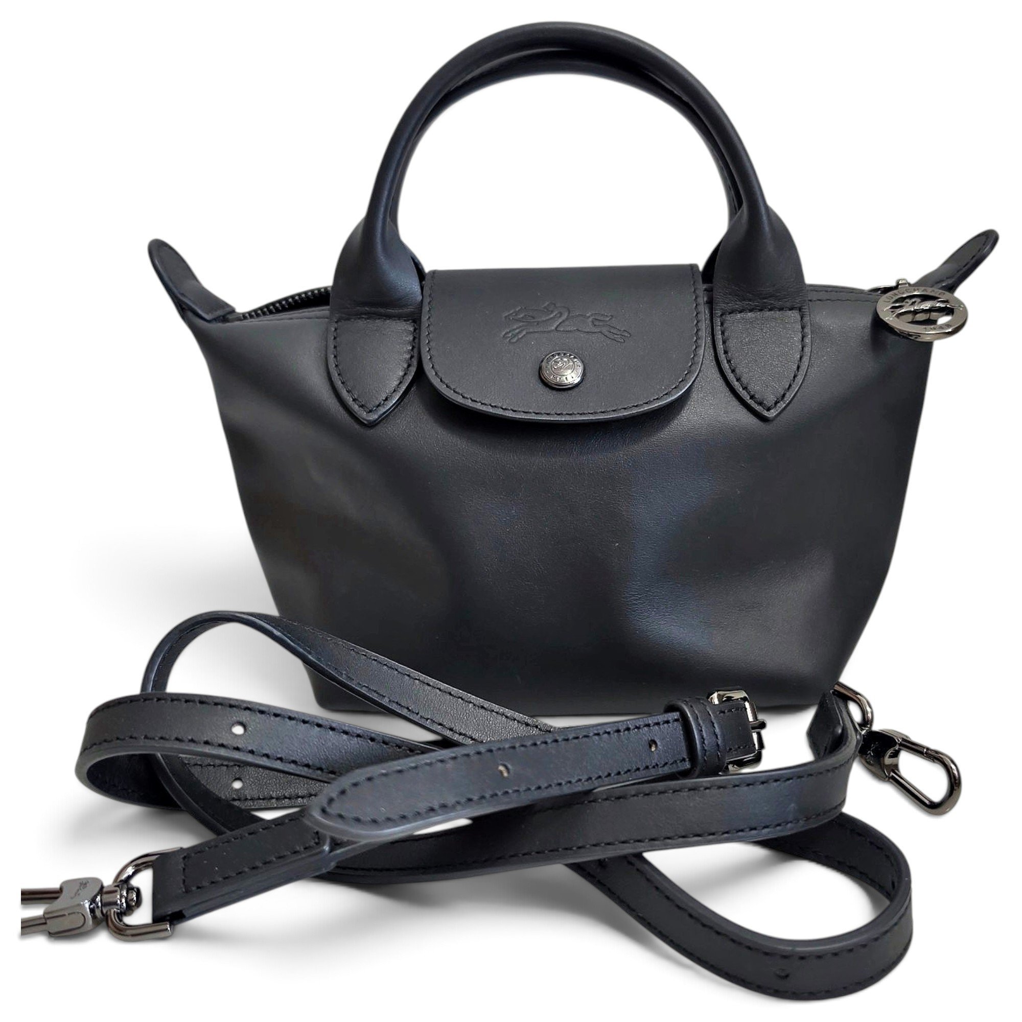 Pliage leather crossbody bag