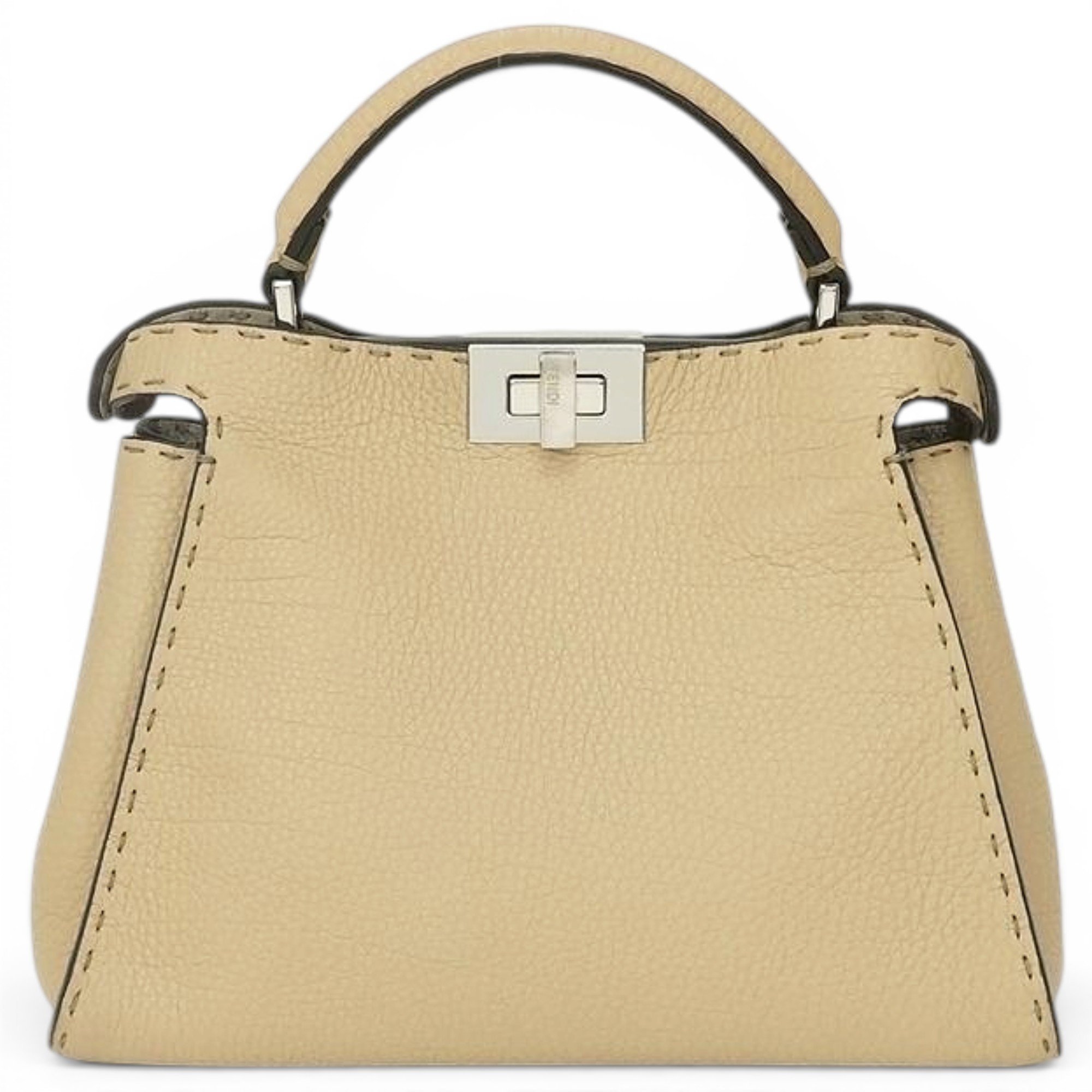 Peekaboo leather tote