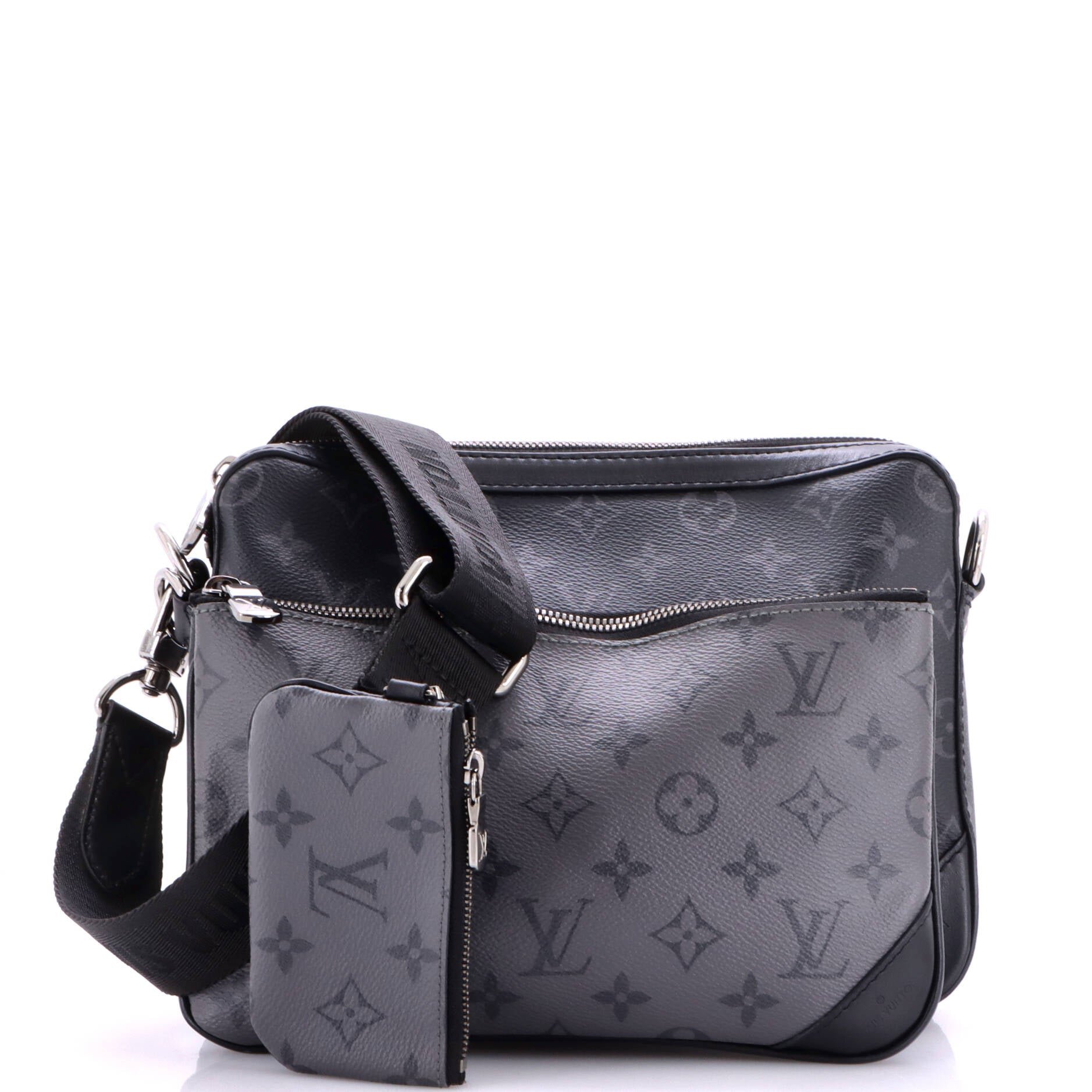 Trio Messenger Bag Reverse Monogram Eclipse Canvas