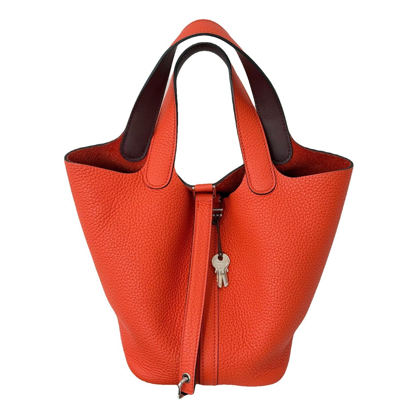 Picotin leather tote