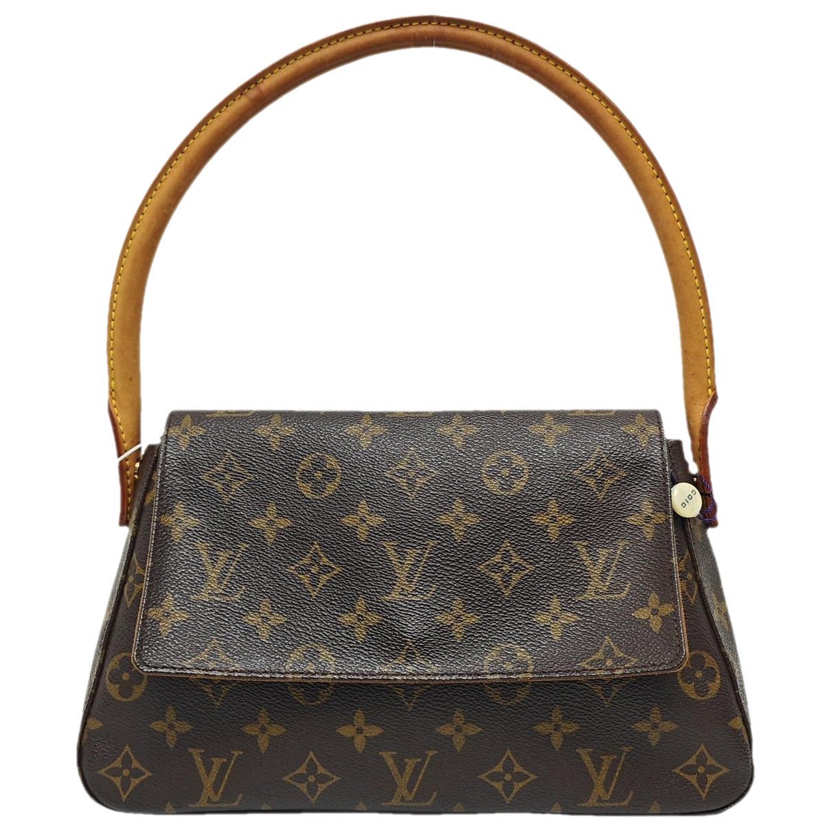 Looping leather handbag