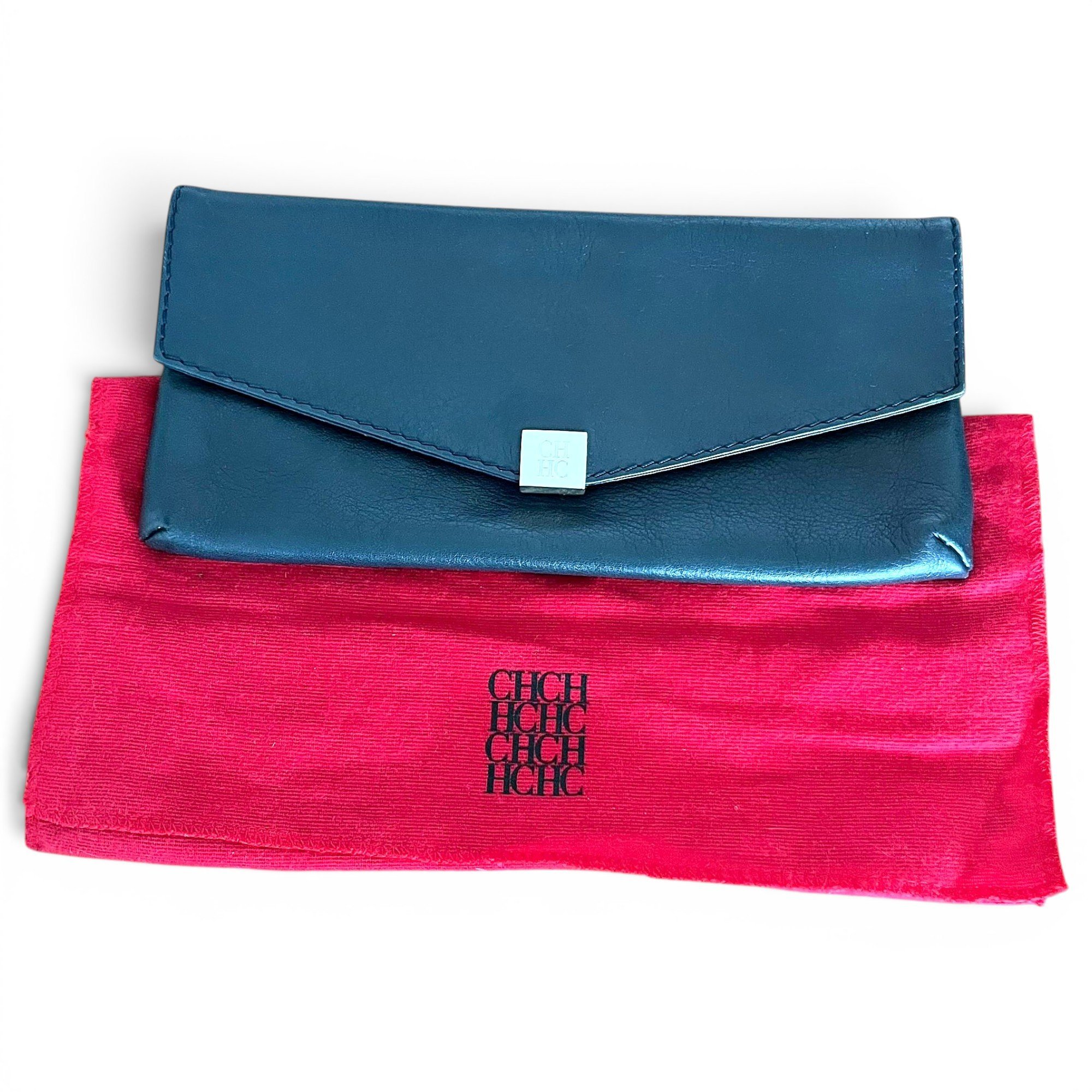 Leather clutch bag