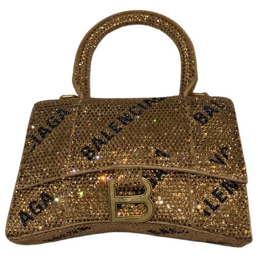 Hourglass leather mini bag