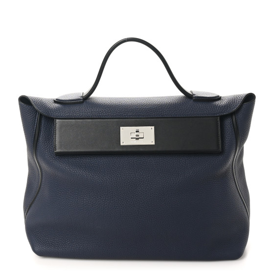 Hermes Togo Swift 24/24 35 Bleu Nuit Black
