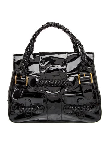 Patent Leather Top Handle Bag