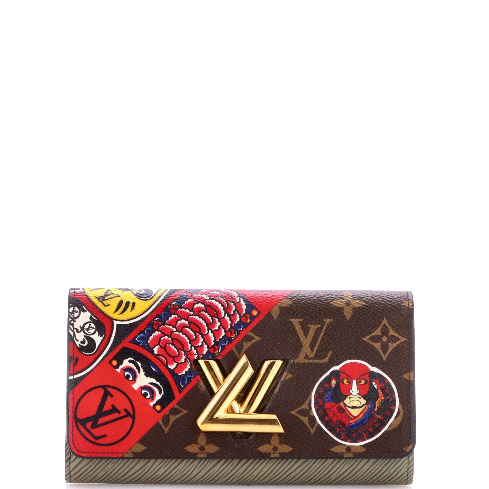Twist Wallet Limited Edition Kabuki Stickers Monogram Canvas and Epi Leather
