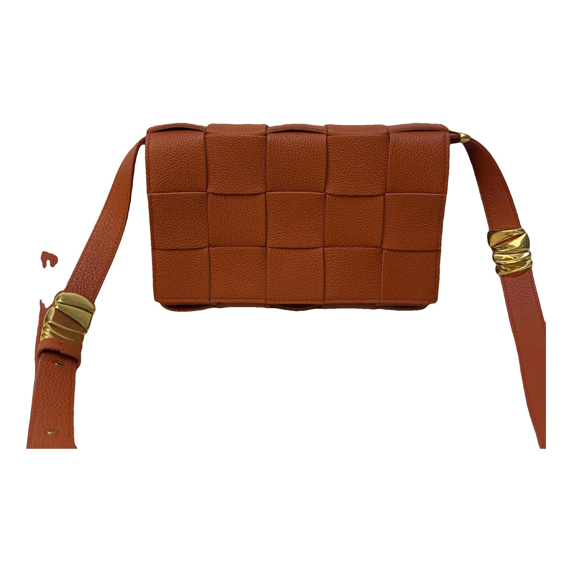 Cassette leather handbag