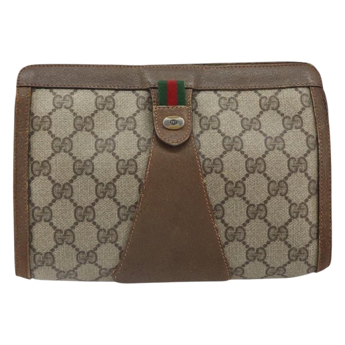 Leather clutch bag