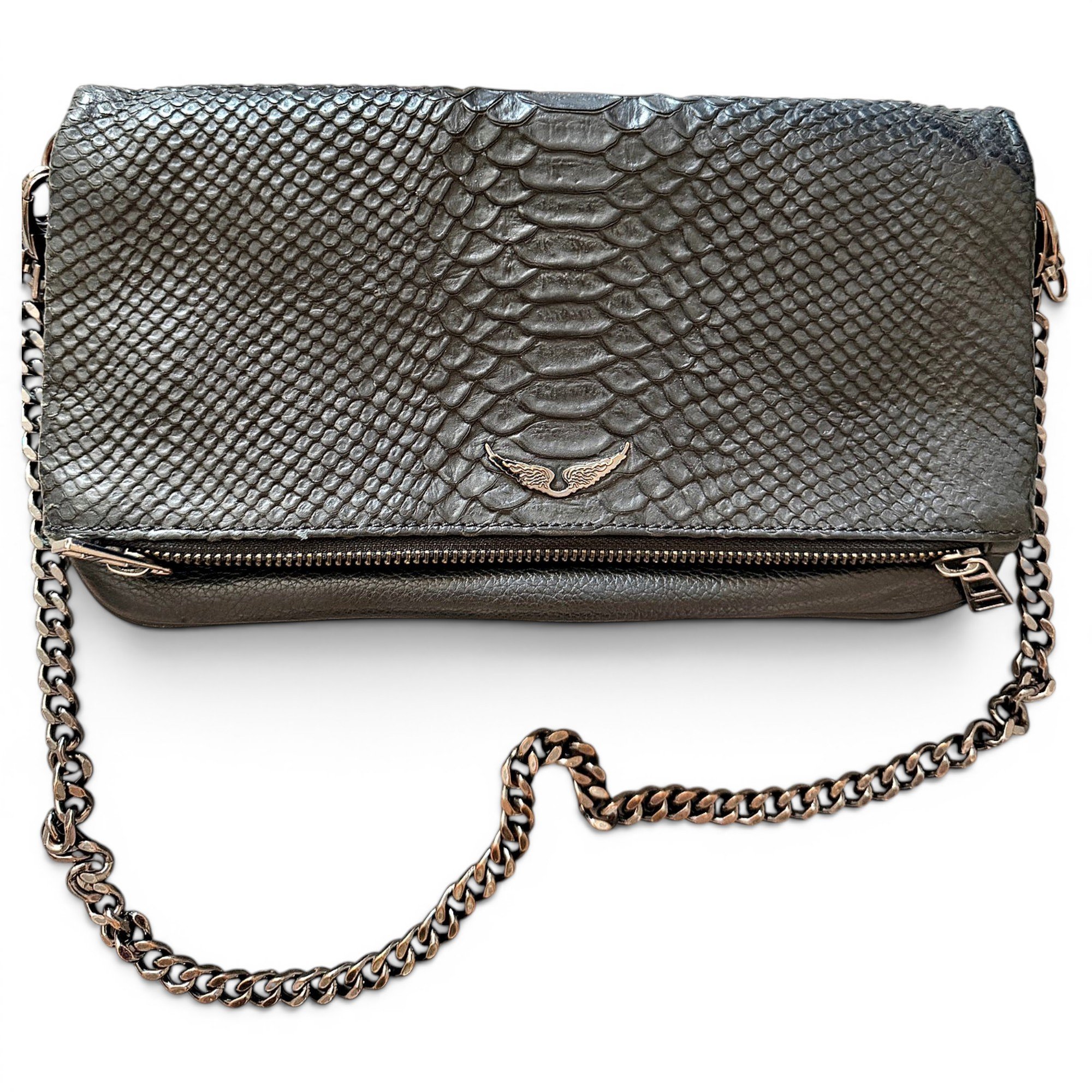 Rock leather crossbody bag
