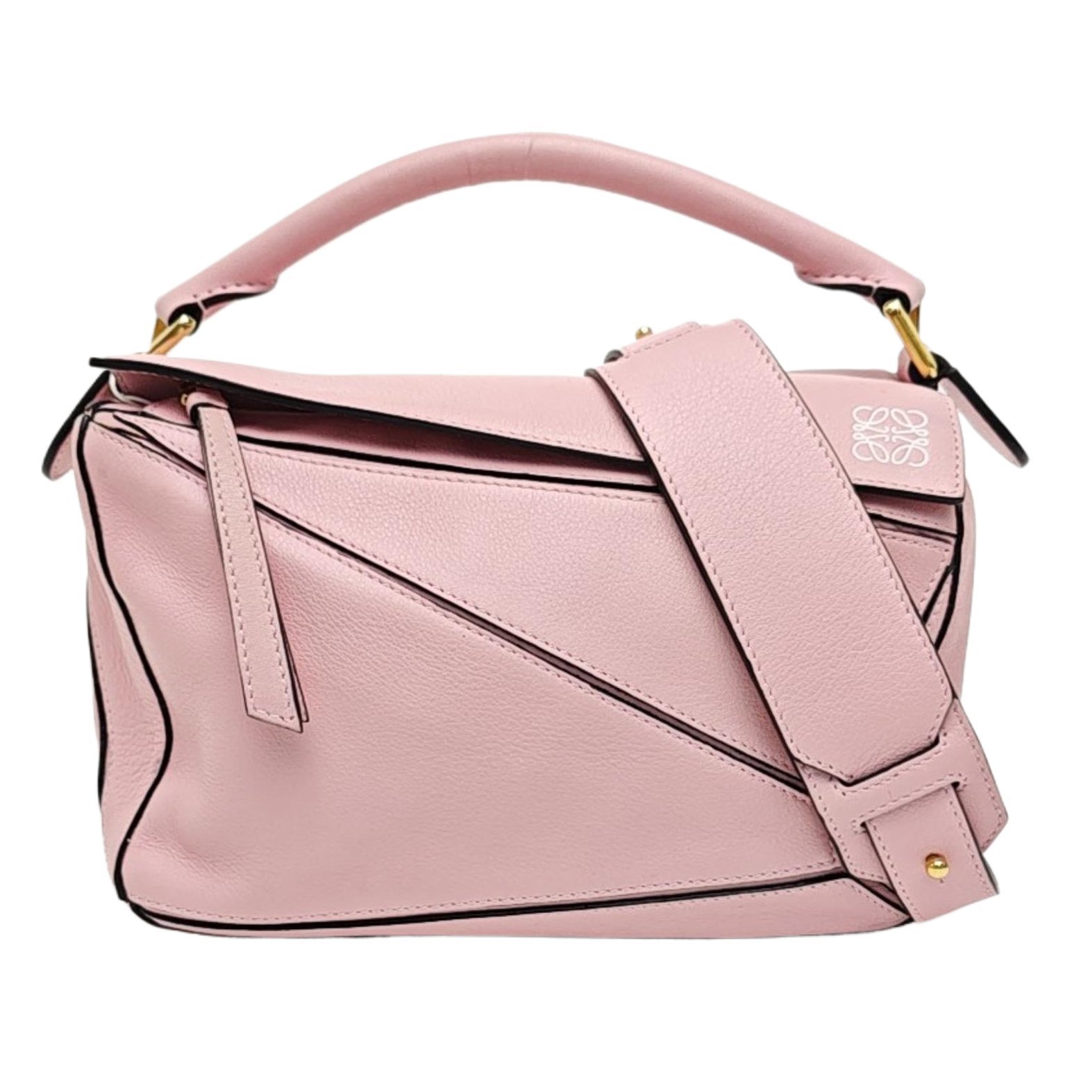 Puzzle leather handbag